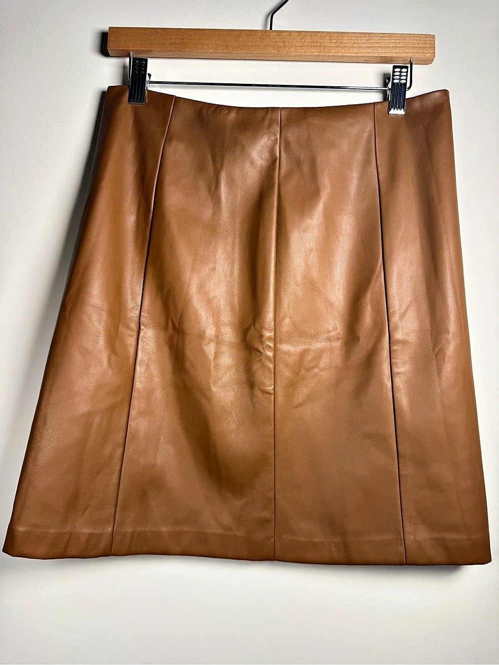 LOFT Faux Leather Mini Skirt Brown Size 2 NWT